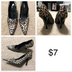 Leopard print heels